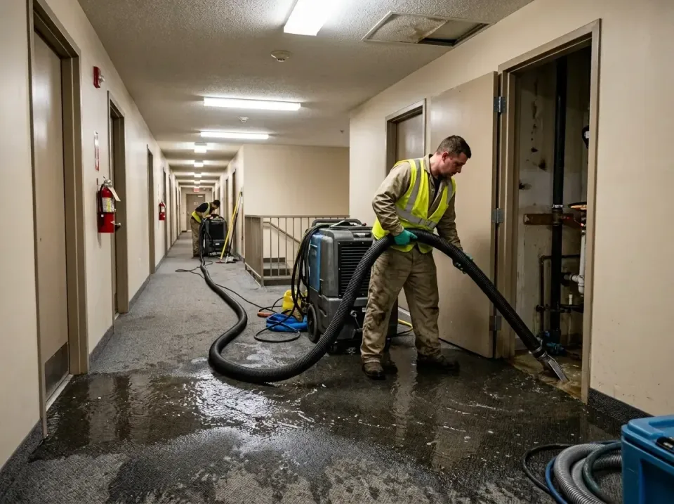 multi-unit-apartment-hallway-f-005 — frequently asked questions, Emergency Burst Pipe Water Extraction & Removal in Port Tow…